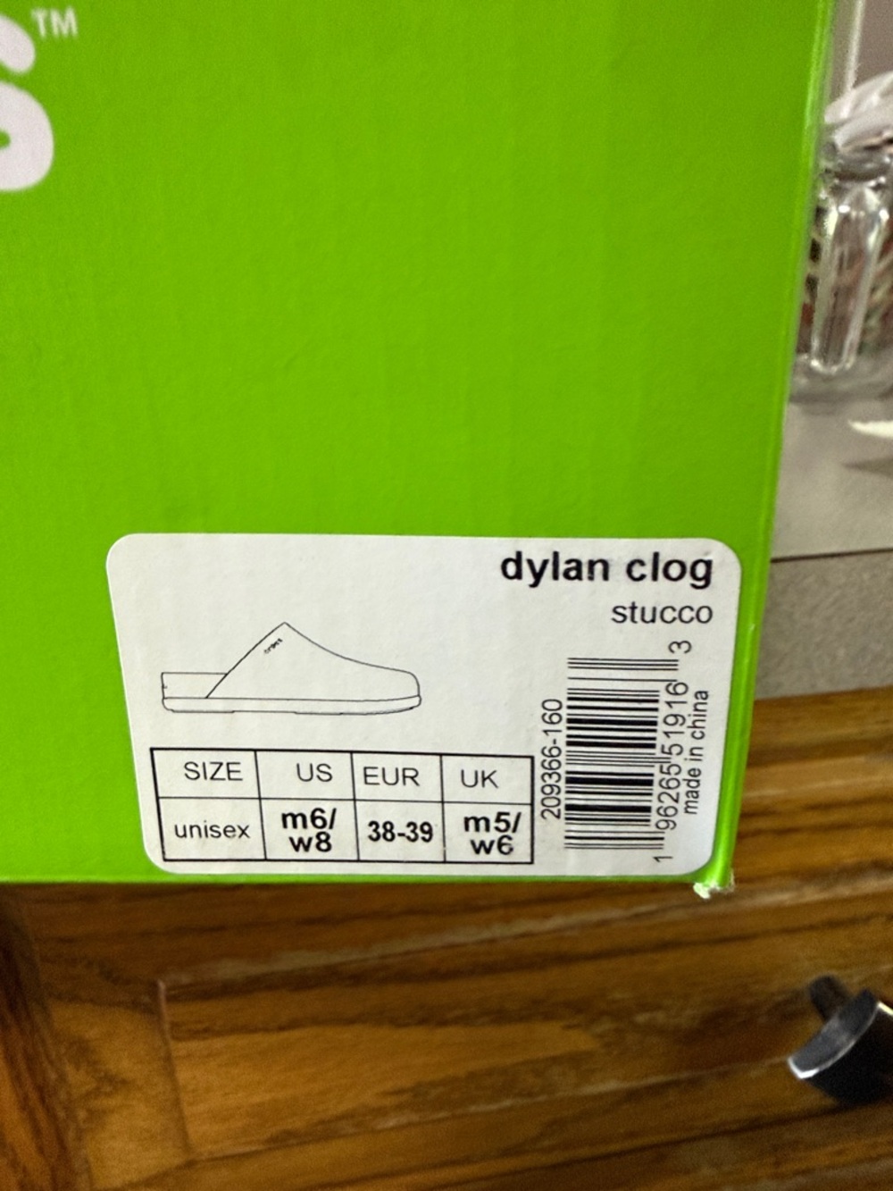 CROCS Classic Slide Clog - Ivory/Off-White - Picture 5 of 5